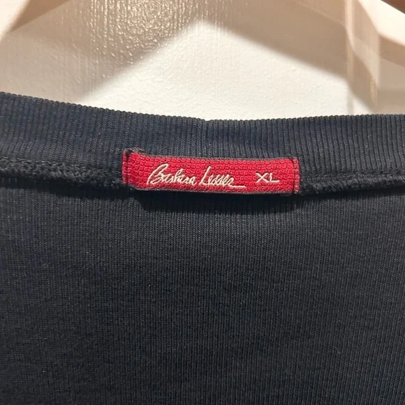 Barbara Lesser Romantic Ruffle Top In Black Size XL - Picture 8 of 10